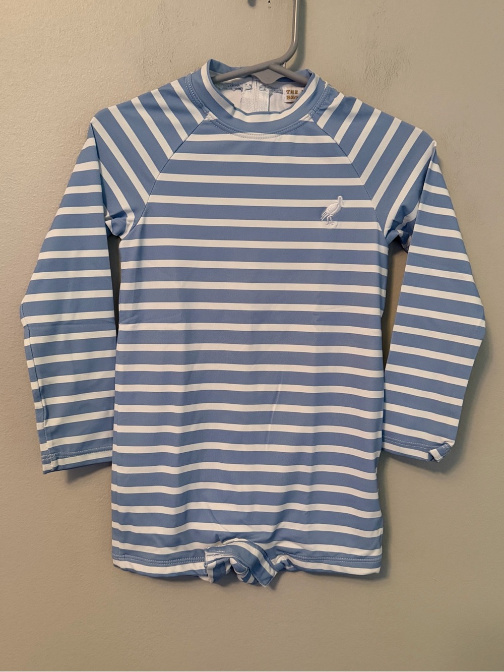 The Beaufort Bonnet Company Blue and White Striped One Piece Rashguard Swim